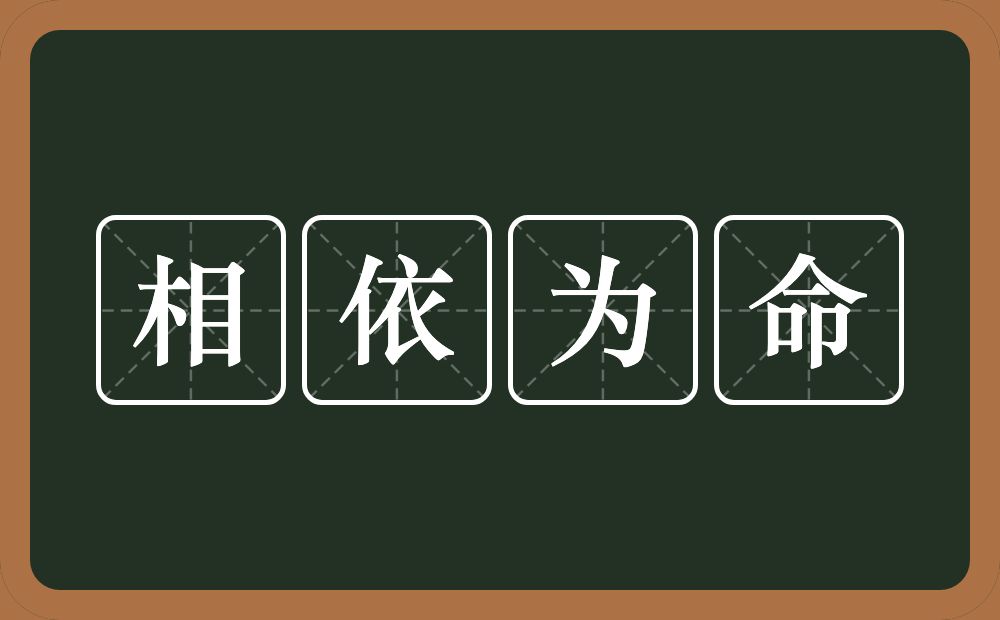 相依为命的意思?相依为命是什么意思?