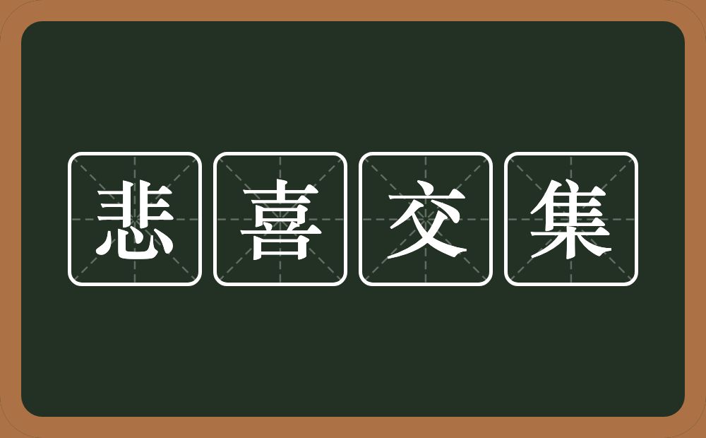 悲喜交集的意思？悲喜交集是什么意思？