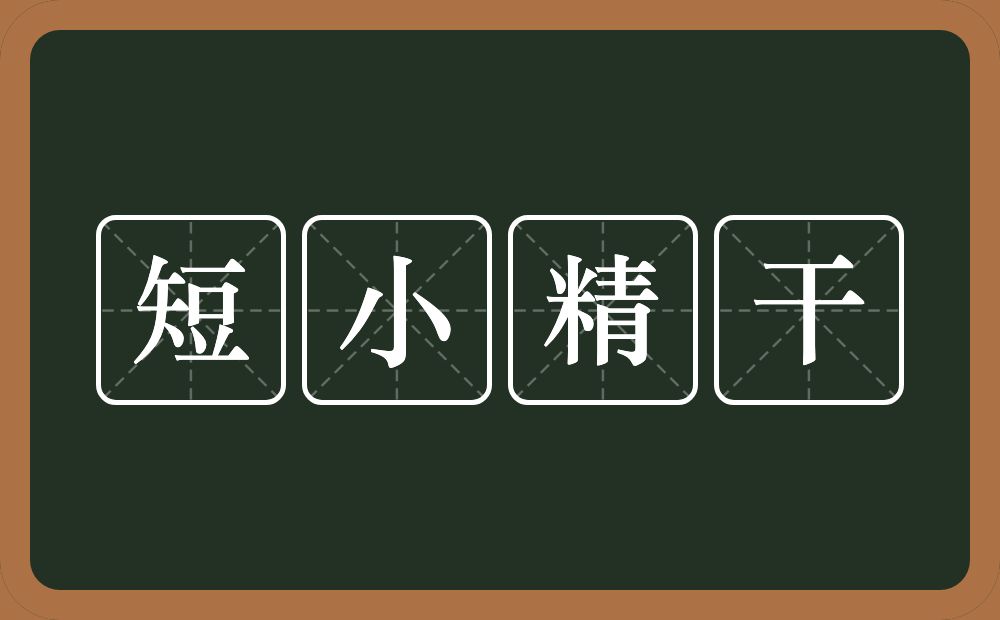 短小精干的意思？短小精干是什么意思？