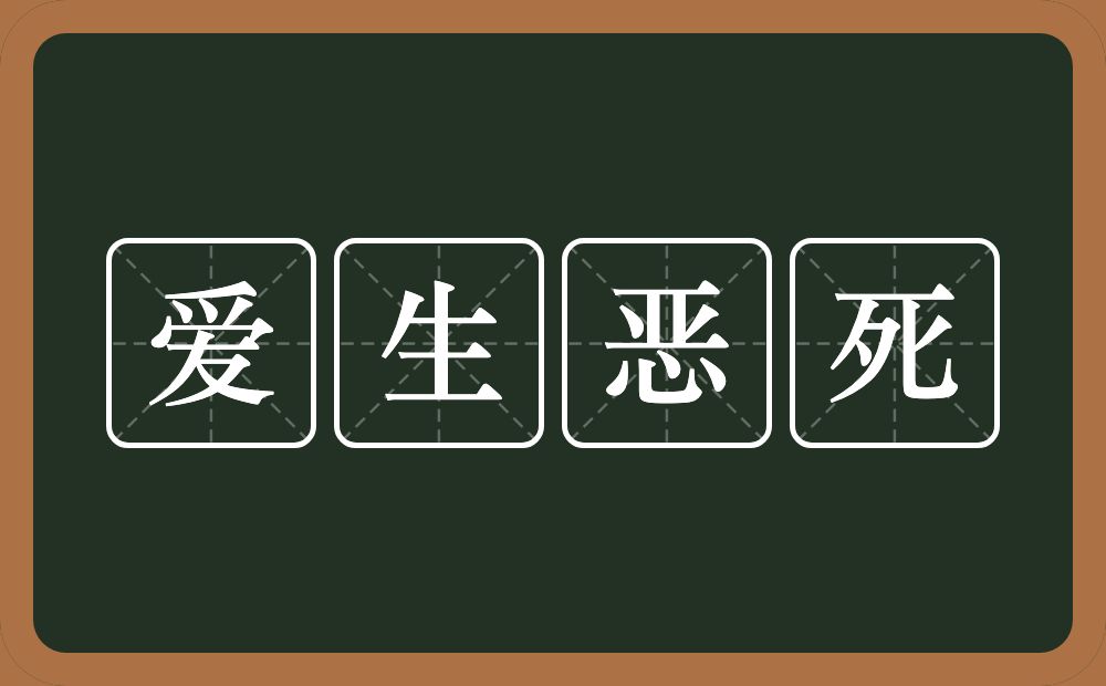 爱生恶死的意思？爱生恶死是什么意思？