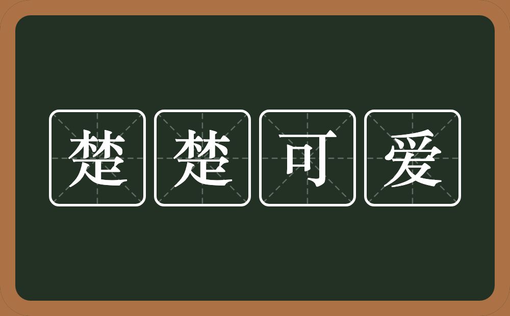 楚楚可爱的意思？楚楚可爱是什么意思？