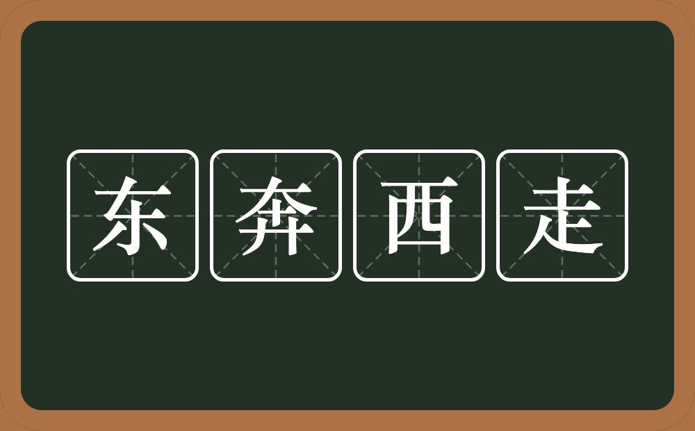 东奔西走的意思？东奔西走是什么意思？