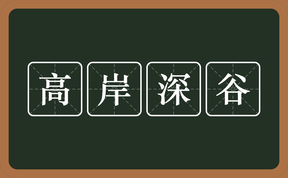 高岸深谷的意思？高岸深谷是什么意思？