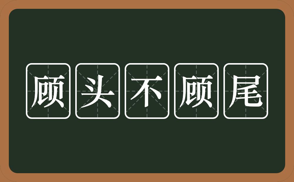 顾头不顾尾的意思？顾头不顾尾是什么意思？