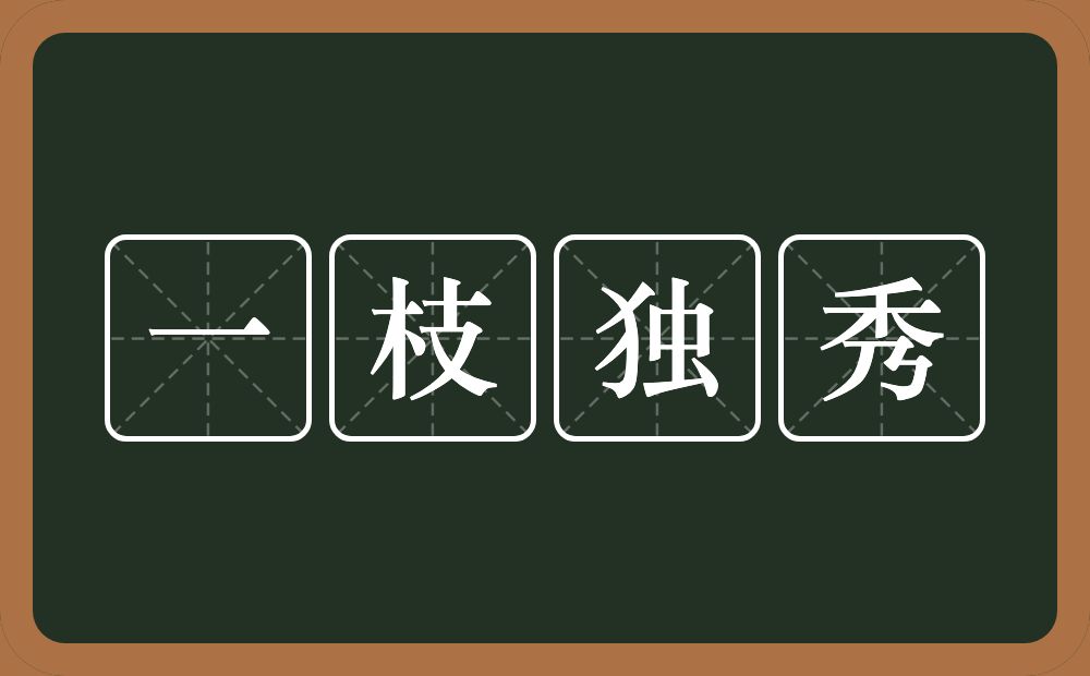 一枝独秀的意思？一枝独秀是什么意思？