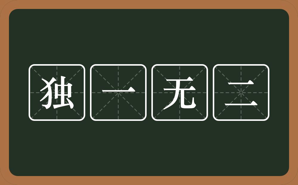 独一无二的意思？独一无二是什么意思？