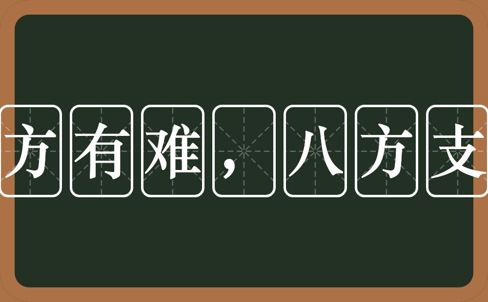 一方有难，八方支援的意思？一方有难，八方支援是什么意思？