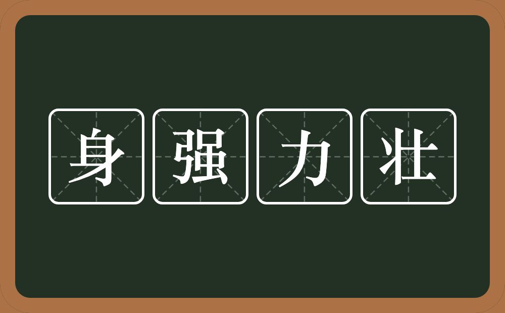 身强力壮的意思？身强力壮是什么意思？