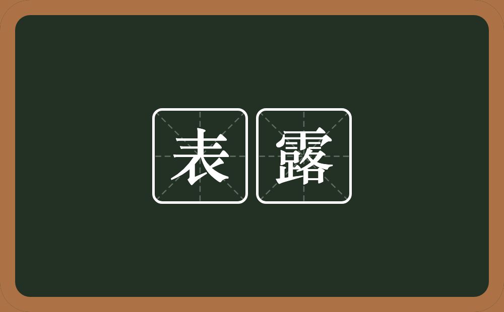 表露的意思？表露是什么意思？