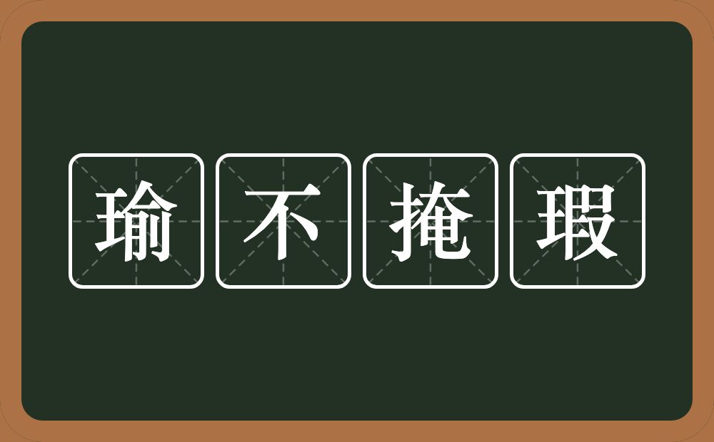 瑜不掩瑕的意思？瑜不掩瑕是什么意思？