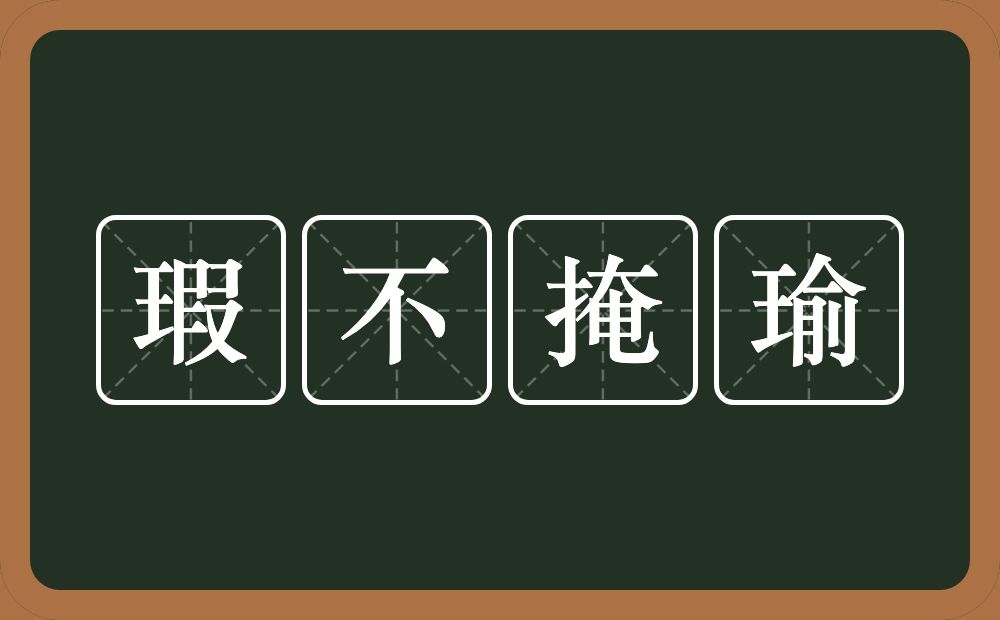 瑕不掩瑜的意思？瑕不掩瑜是什么意思？