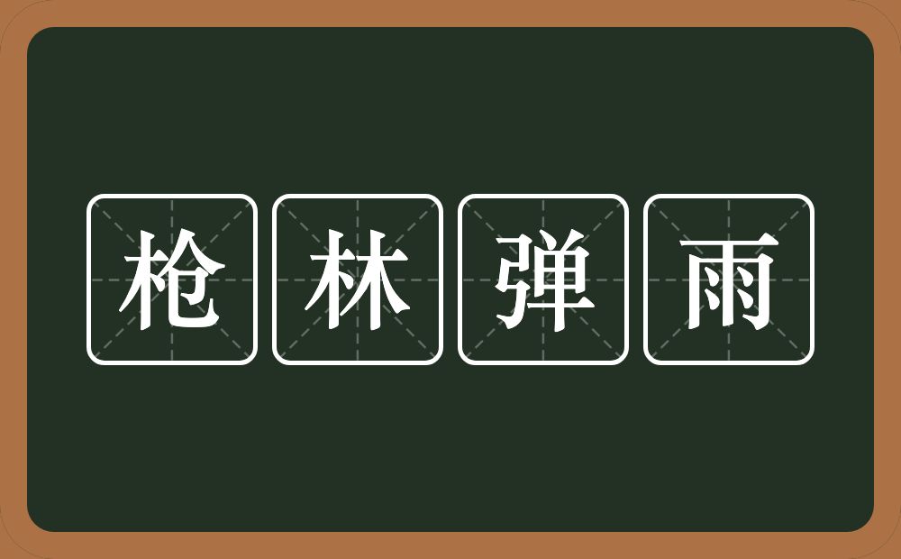 枪林弹雨的意思？枪林弹雨是什么意思？