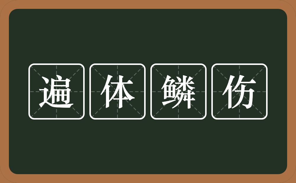 遍体鳞伤的意思？遍体鳞伤是什么意思？