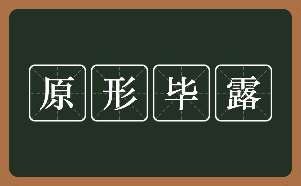 原形毕露的意思？原形毕露是什么意思？