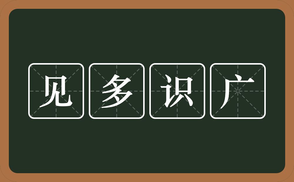 见多识广的意思？见多识广是什么意思？