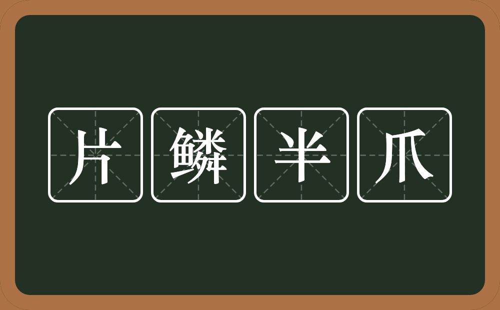 片鳞半爪的意思？片鳞半爪是什么意思？