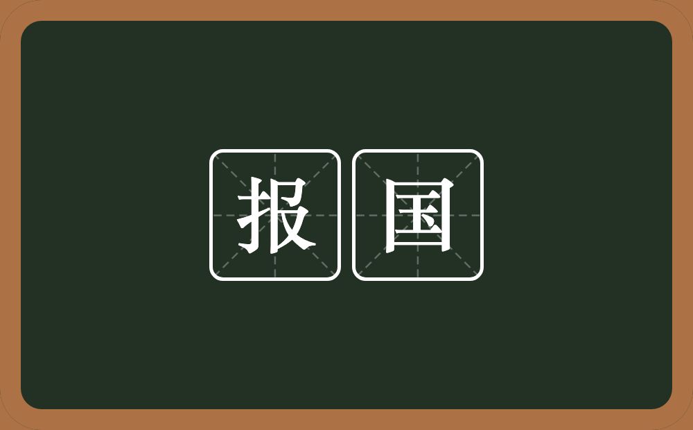 报国的意思？报国是什么意思？