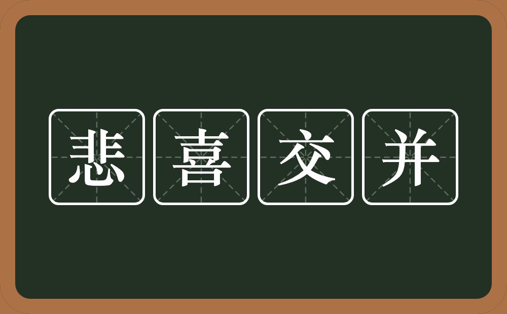 悲喜交并的意思？悲喜交并是什么意思？