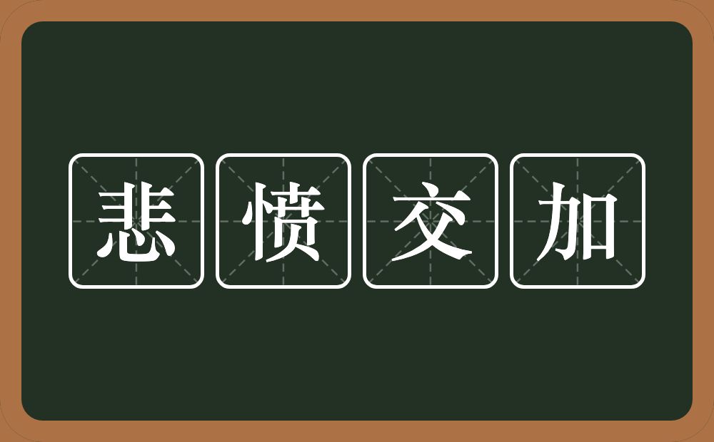 悲愤交加的意思？悲愤交加是什么意思？