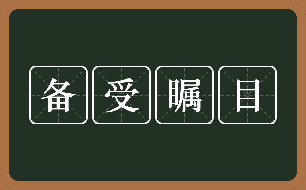 备受瞩目的意思？备受瞩目是什么意思？