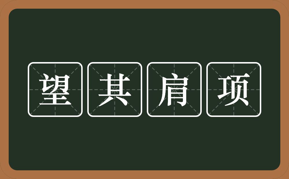 望其肩项的意思？望其肩项是什么意思？