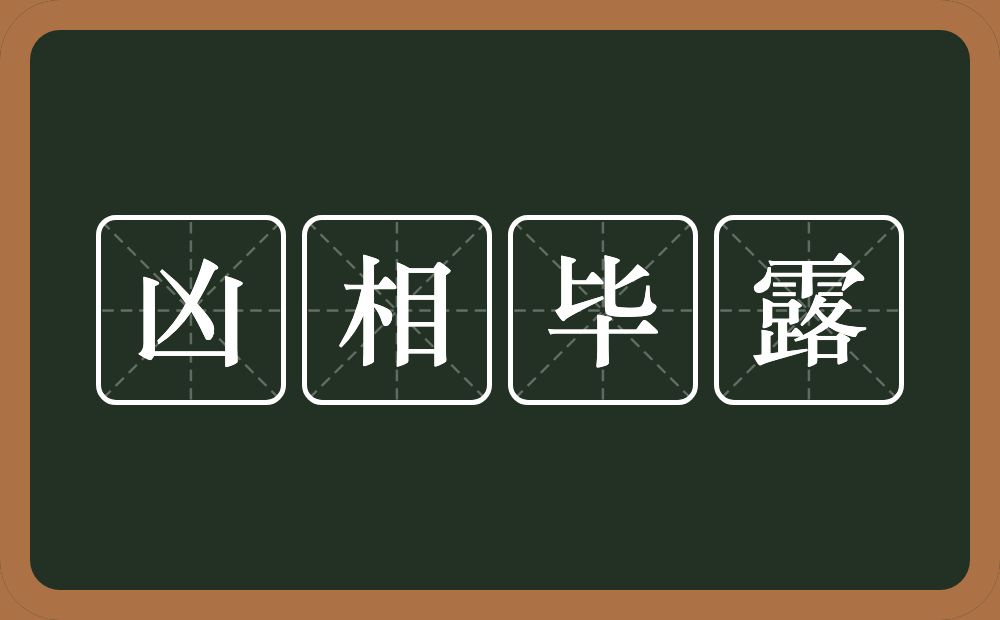 凶相毕露的意思？凶相毕露是什么意思？