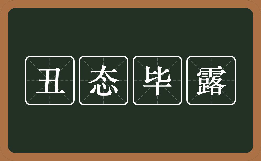 丑态毕露的意思？丑态毕露是什么意思？