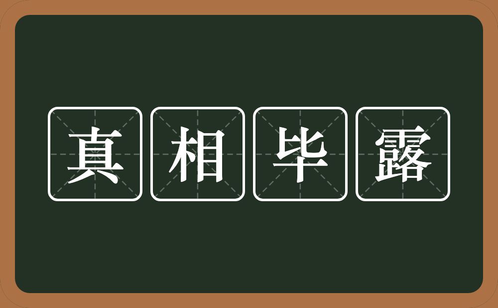 真相毕露的意思？真相毕露是什么意思？