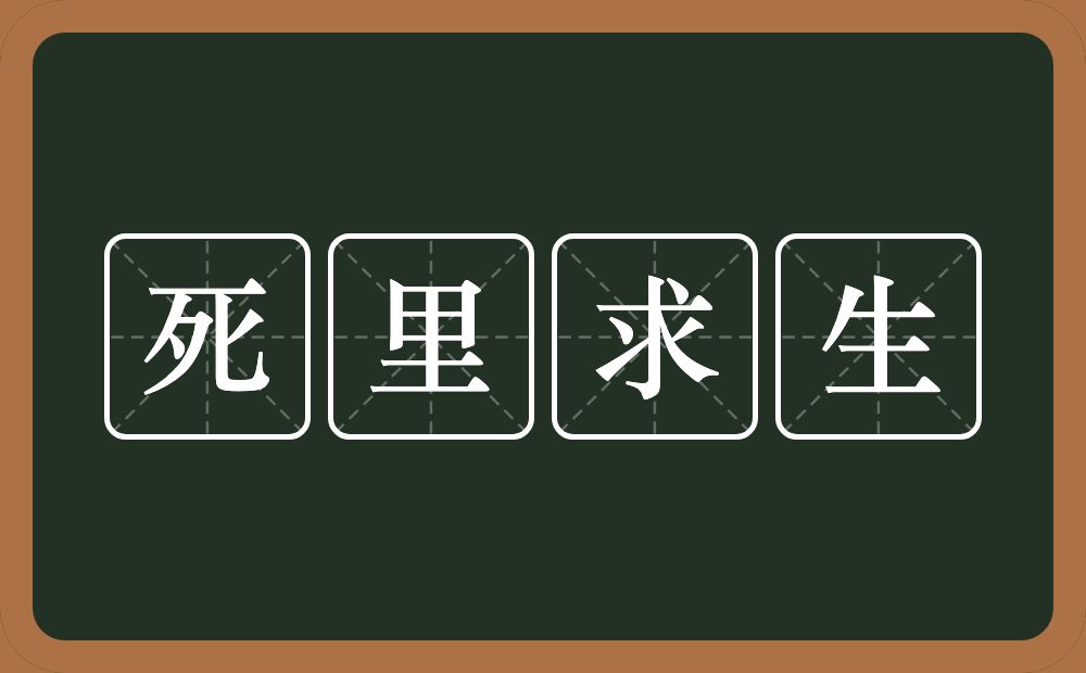 死里求生的意思？死里求生是什么意思？