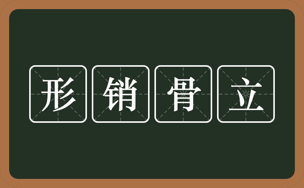 形销骨立的意思？形销骨立是什么意思？