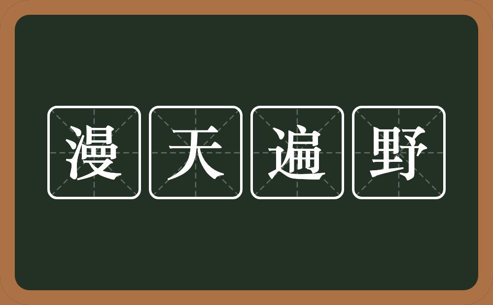 漫天遍野的意思？漫天遍野是什么意思？