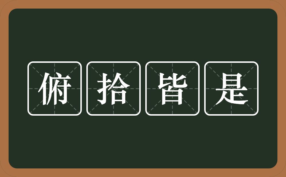 俯拾皆是的意思？俯拾皆是是什么意思？