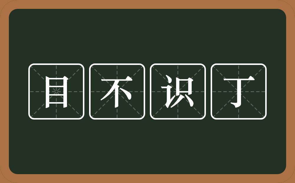 目不识丁的意思？目不识丁是什么意思？