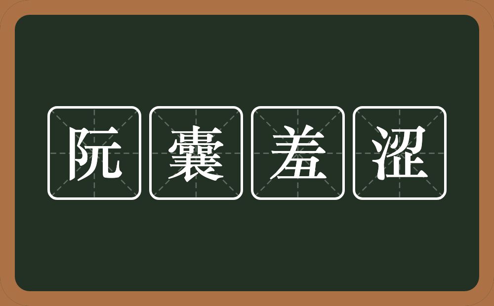 阮囊羞涩的意思？阮囊羞涩是什么意思？