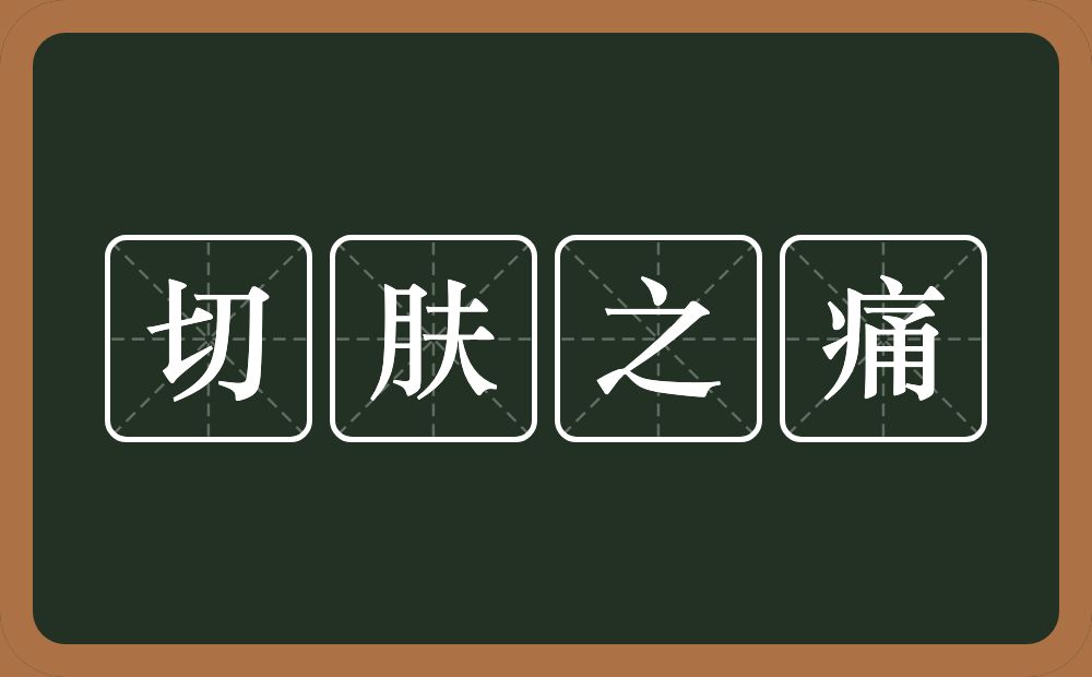 切肤之痛的意思？切肤之痛是什么意思？