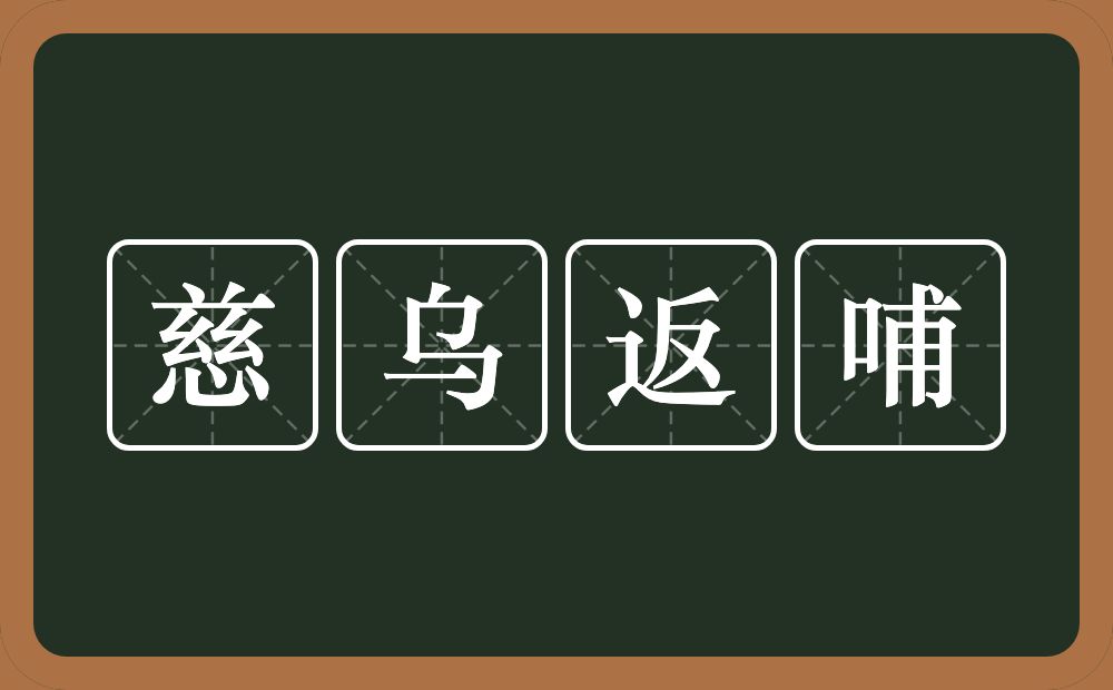 慈乌返哺的意思？慈乌返哺是什么意思？