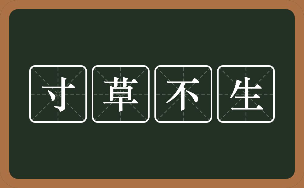 寸草不生的意思？寸草不生是什么意思？