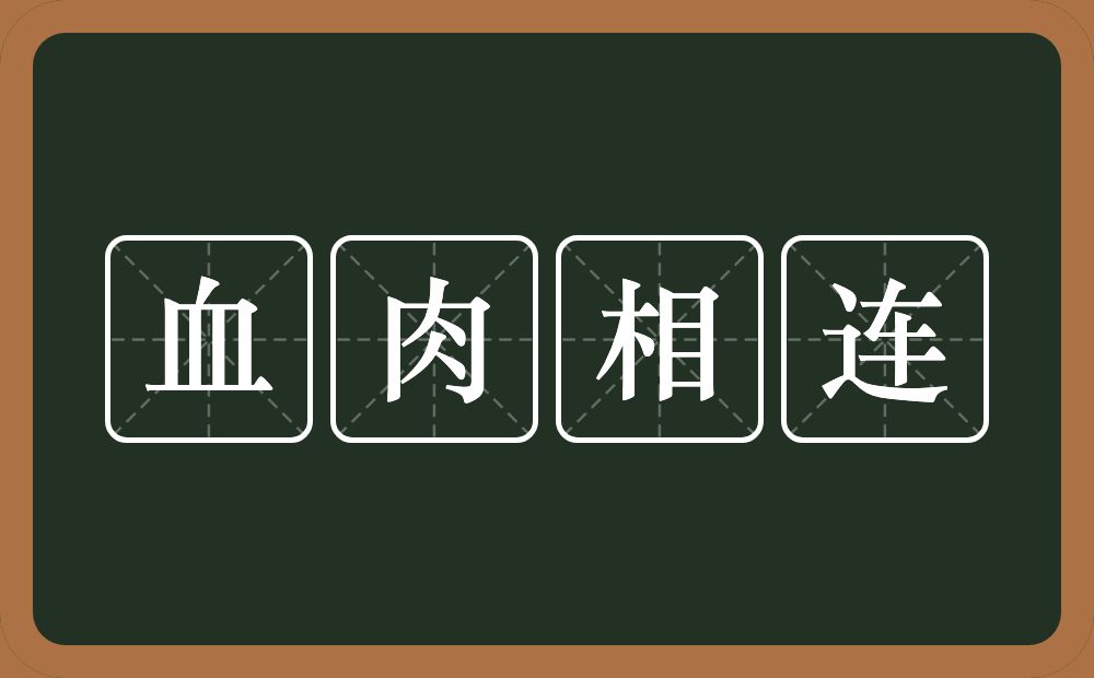 血肉相连的意思？血肉相连是什么意思？