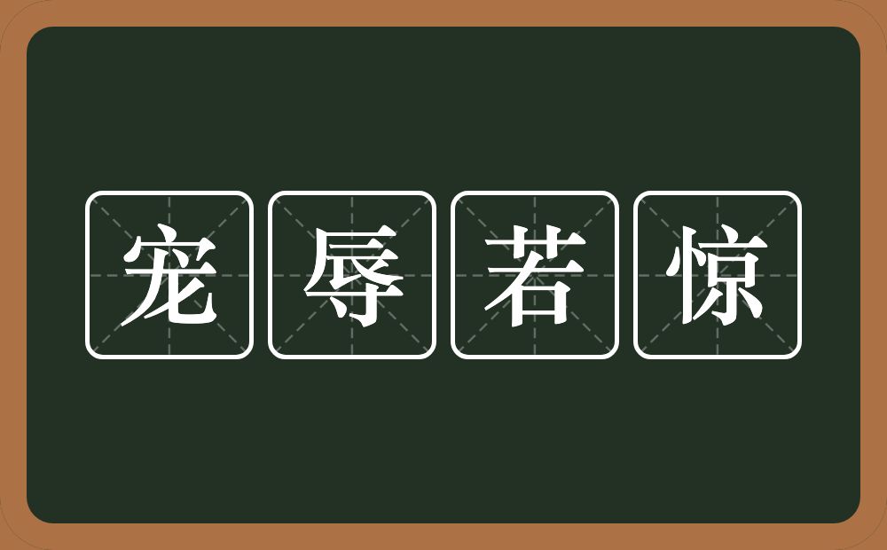 宠辱若惊的意思？宠辱若惊是什么意思？