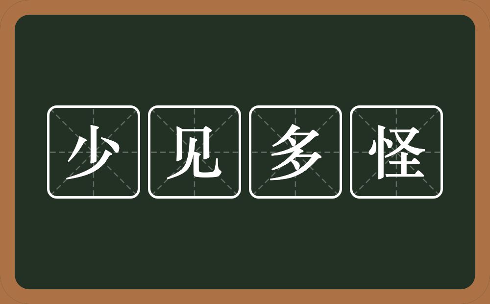 少见多怪的意思？少见多怪是什么意思？