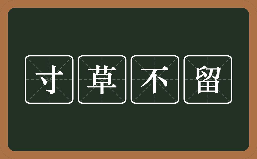 寸草不留的意思？寸草不留是什么意思？