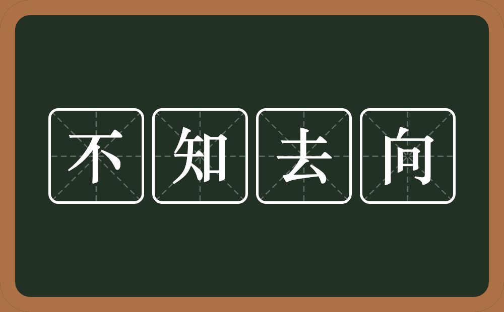 不知去向的意思？不知去向是什么意思？