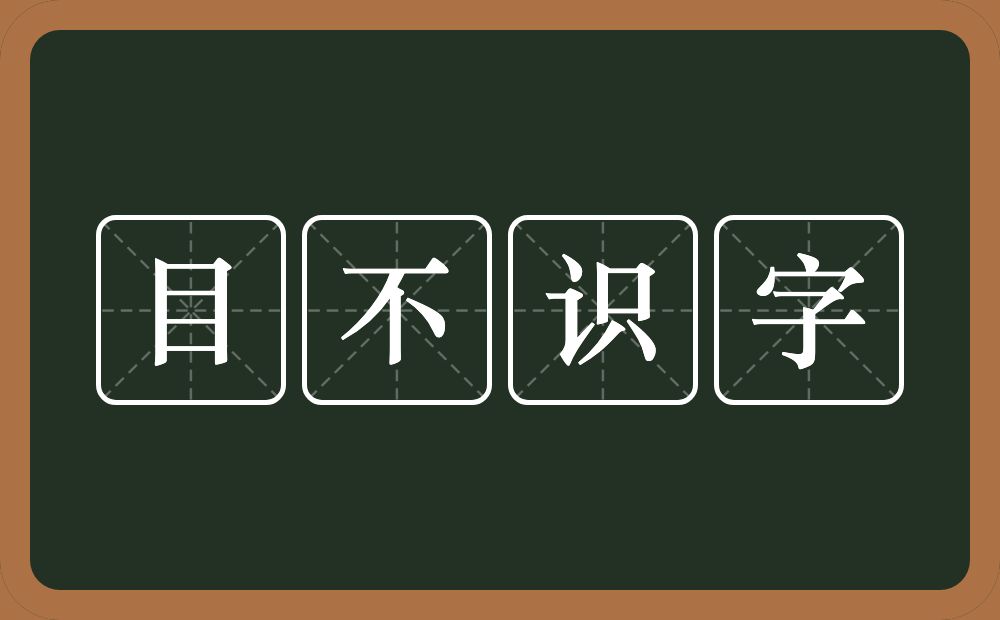 目不识字的意思？目不识字是什么意思？