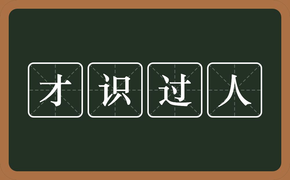 才识过人的意思？才识过人是什么意思？