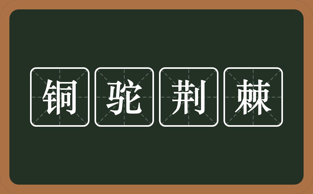 铜驼荆棘的意思？铜驼荆棘是什么意思？