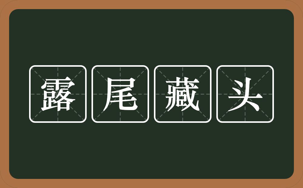 露尾藏头的意思？露尾藏头是什么意思？