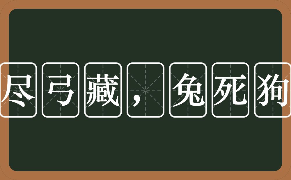 鸟尽弓藏，兔死狗烹的意思？鸟尽弓藏，兔死狗烹是什么意思？