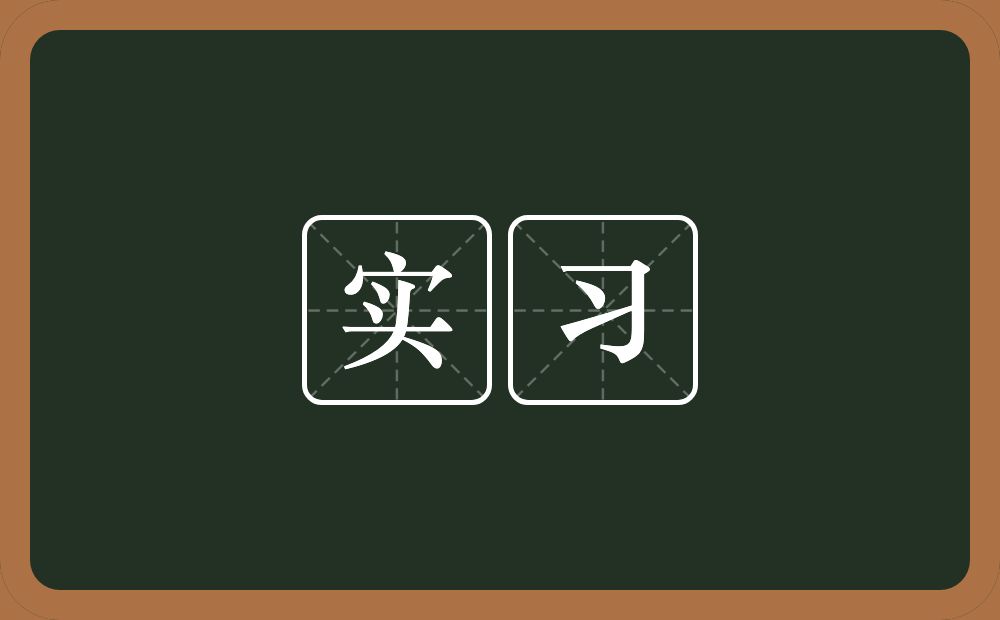 实习的意思？实习是什么意思？