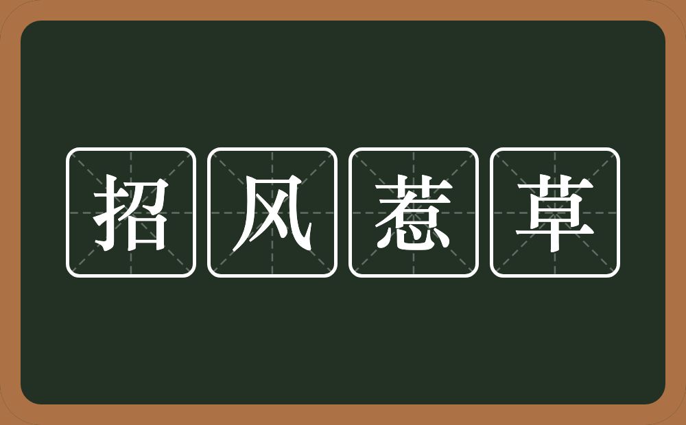 招风惹草的意思？招风惹草是什么意思？