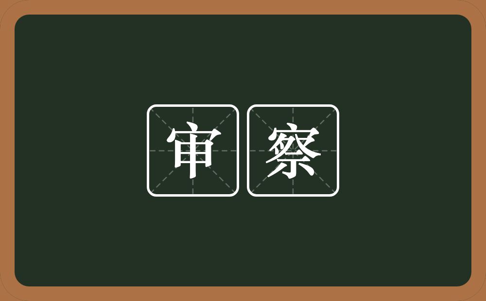 审察的意思？审察是什么意思？